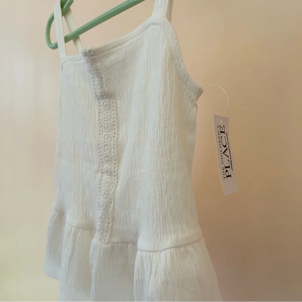 White Peplum Tank Top | Toddler Girl 3T | NWT | The Children’s Place